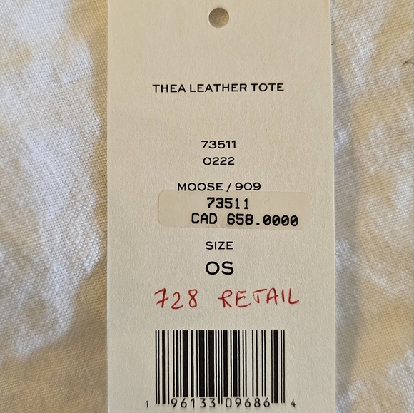 👍Tory Burch Thea shoulder tote in color moose, pebble leather and gold hardware - Picture 12 of 12